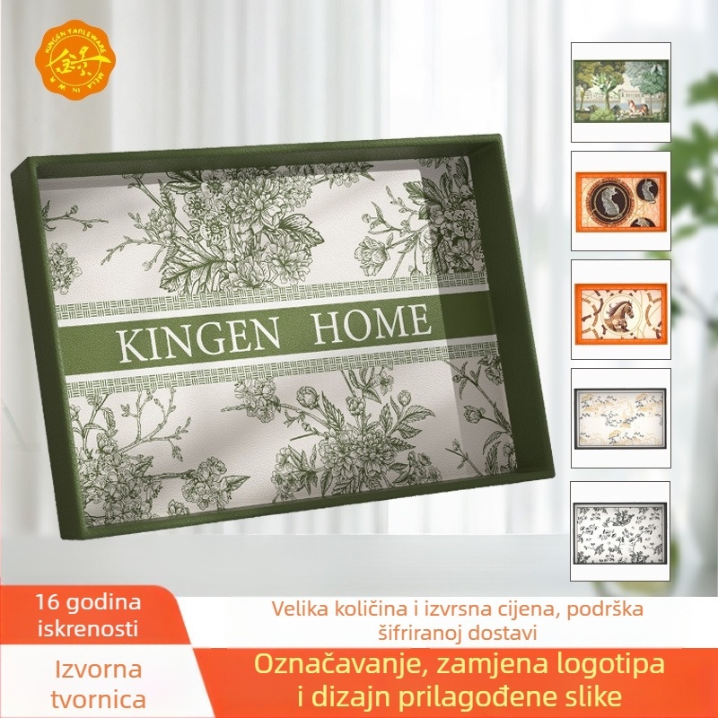 Melaminska tava, kvadratnog oblika, nordijskog stila, završni sloj s decalom, mogućnost prilagodbe