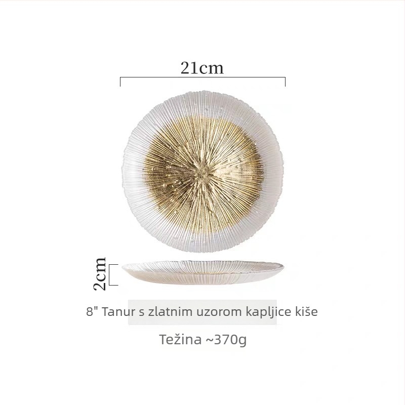 Staklena plitka ploča, kružnog oblika, mat glazura, moderan minimalistički stil, premium proizvod, za hotelsku upotrebu, mogućnost prilagođavanja i otiska logotipa