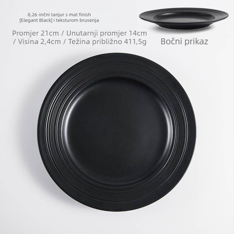 Regular Hall porculanski tanjur za večeru, okrugli oblik, otporan na mikrovalnu, podglazurni jednobojni završni sloj, otisnut logotip, mogućnost prilagodbe obrade