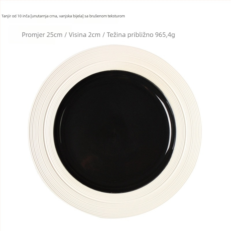 Regular Hall porculanski tanjur za večeru, okrugli oblik, otporan na mikrovalnu, podglazurni jednobojni završni sloj, otisnut logotip, mogućnost prilagodbe obrade