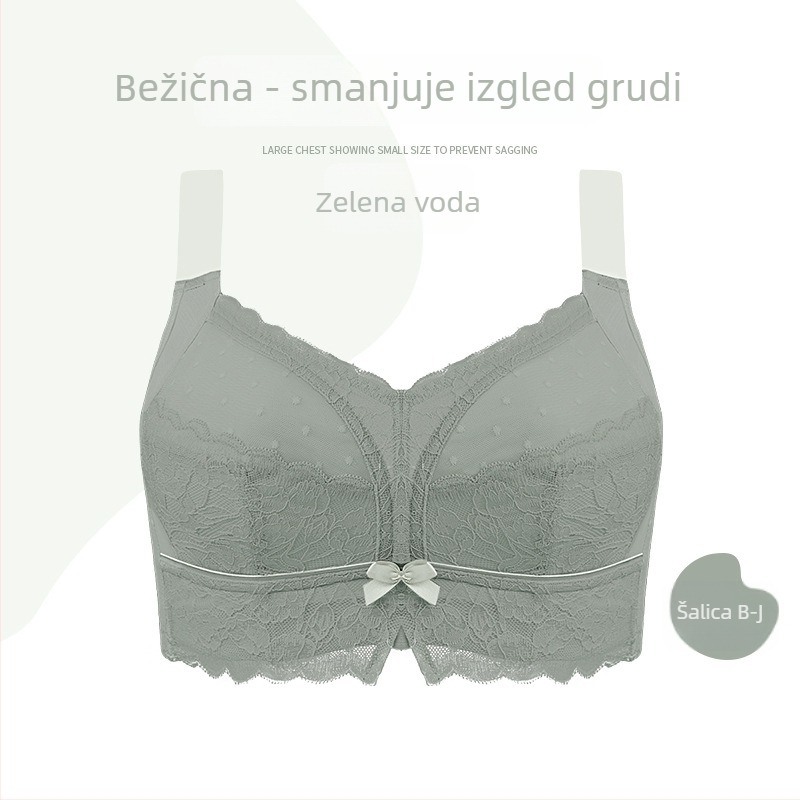 Grudnjak za žene plus veličine, bez žice, ultra-tanak, bijela, s potpuno pokrivenim i oblikovanjem bočnih grudi