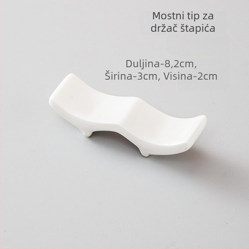 Porcelanski držač za štapiće i posuda za žlicu, dvostruka uporaba, glazirani završni sloj, hotelski stolni dekor
