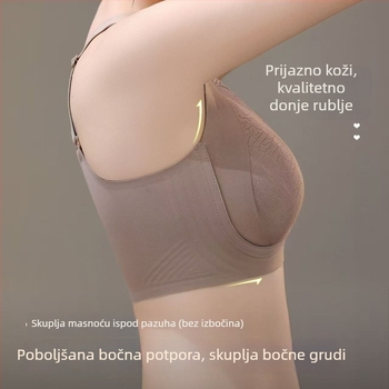 Bežični, bezšavni push-up grudnjak za velike grudi, plus veličina