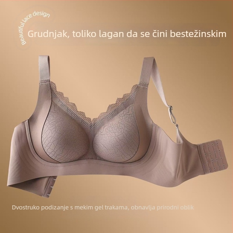 Bežični, bezšavni push-up grudnjak za velike grudi, plus veličina