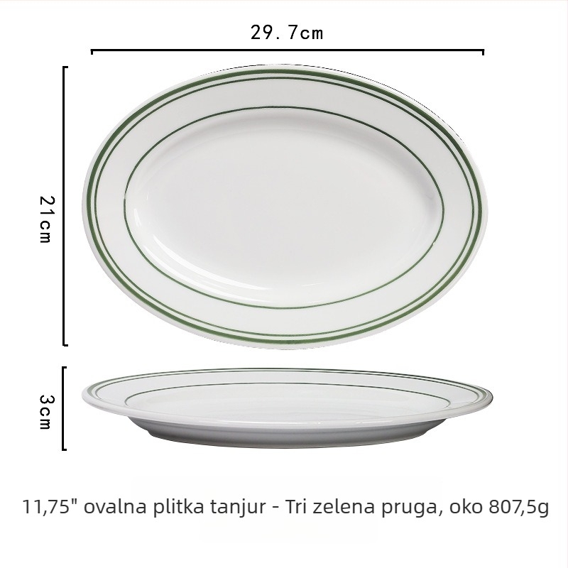 Keramički tanjur, nepravilan oblik, skandinavski stil, podglazurna završna obrada, visoka otpornost na visoke temperature