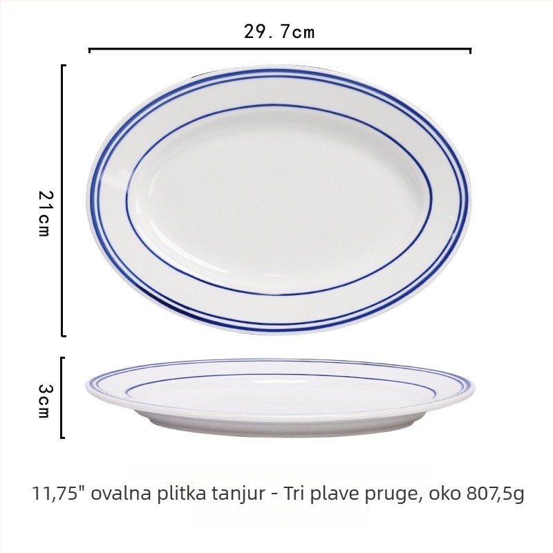 Keramički tanjur, nepravilan oblik, skandinavski stil, podglazurna završna obrada, visoka otpornost na visoke temperature