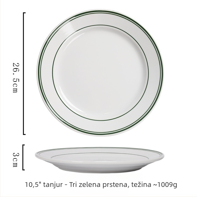 Keramički tanjur, nepravilan oblik, skandinavski stil, podglazurna završna obrada, visoka otpornost na visoke temperature