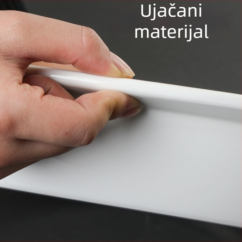 Porcelanski set za buffet – pravokutne posude za porcije i okrugli keramički tanjuri za hotelsku uslugu