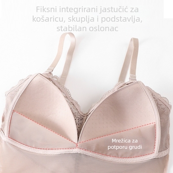 Crni mrežasti čipkasti bandage grudnjak velike veličine, push-up, oblikovanje leđa