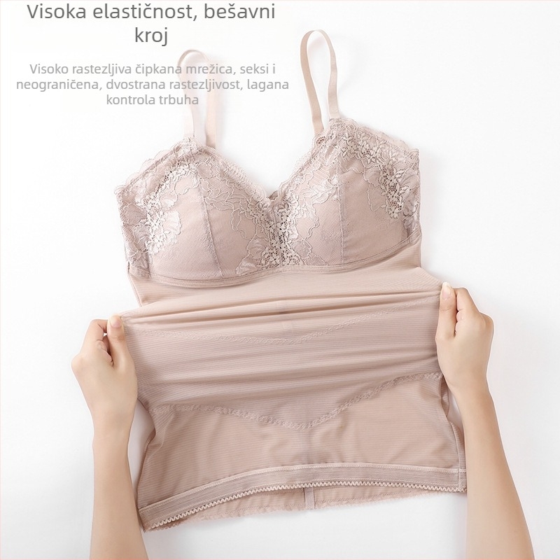 Crni mrežasti čipkasti bandage grudnjak velike veličine, push-up, oblikovanje leđa