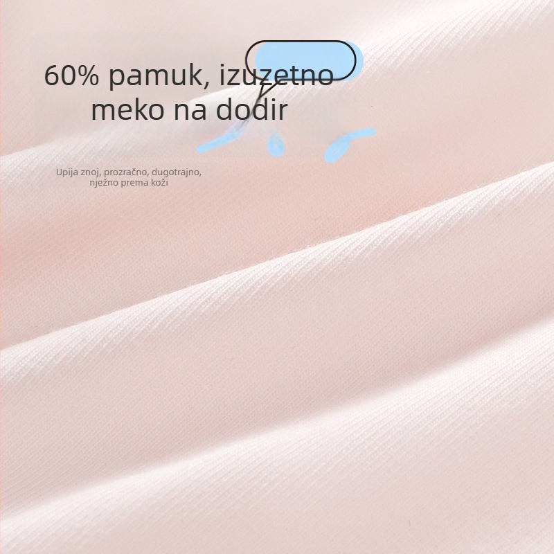 (Za djevojčice iznad 15 godina) Grudnjak od 100% pamuka, trokutasta čašica, srednje oblikovana čašica, fiksne naramenice, prozračni komfor