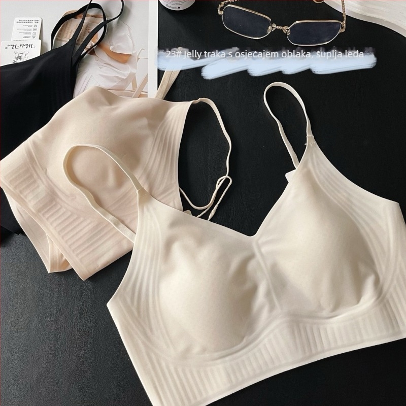Tube top za mali dekolte, ledeno-hladak materijal, koži prijatan, prozračan, s čvrstim košaricama, uši zeca, tanak kroj, 5123
