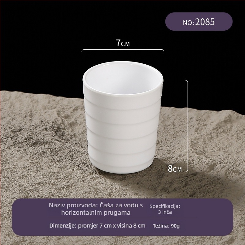 Belein melaminska šalica za stolovanje, za odrasle, jednostavan dizajn, prilagodljiv