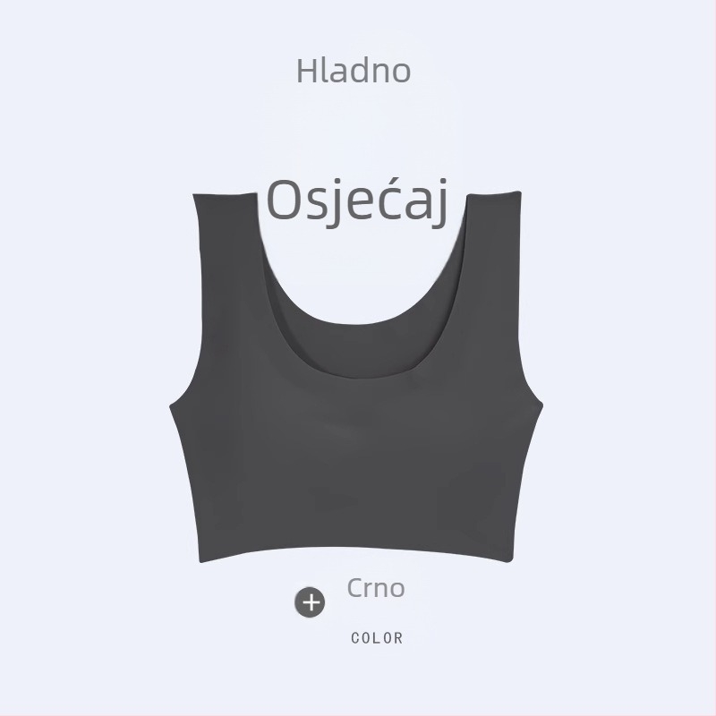 Langsha Ženski bešivni sportski grudnjak s oblikovanjem leđa, puni košarice, čvrste dvostruke naramenice