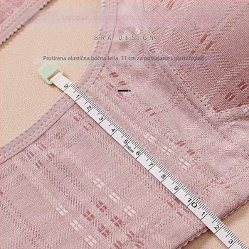 Bežični grudnjak s punim košaricama, vest-stil, prednje kopčanje, tanko oblikovane košarice s pjenom
