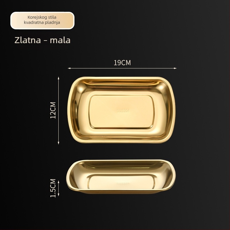 FEK Ovalna posuda od nehrđajućeg čelika 304, polirana površina, nordijski stil, za hotele i obroke, s tiskom logotipa
