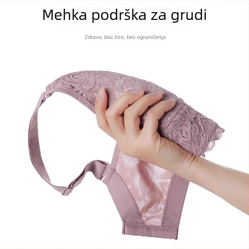 Čipkasti grudnjak za velike grudi, minimizirajući učinak, pun košarica, tanke košarice, podesiv, stražnje kopče s četiri reda kukica