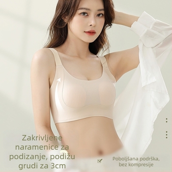 Bezšivna grudnjaka s punim košaricama, tanke oblikovane košarice, prozračna najlonska tkanina, stražnje kopče s četiri reda kopči