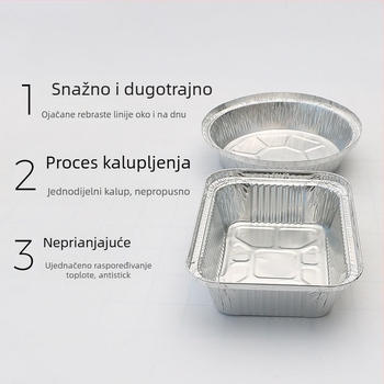 Jijia jednokratna kutija za hranu, kvadratnog ili kružnog oblika, više veličina i kapaciteta, rok trajanja 36 mjeseci