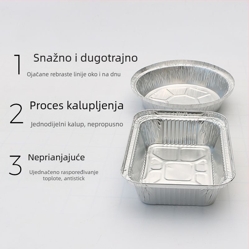 Jijia jednokratna kutija za hranu, kvadratnog ili kružnog oblika, više veličina i kapaciteta, rok trajanja 36 mjeseci