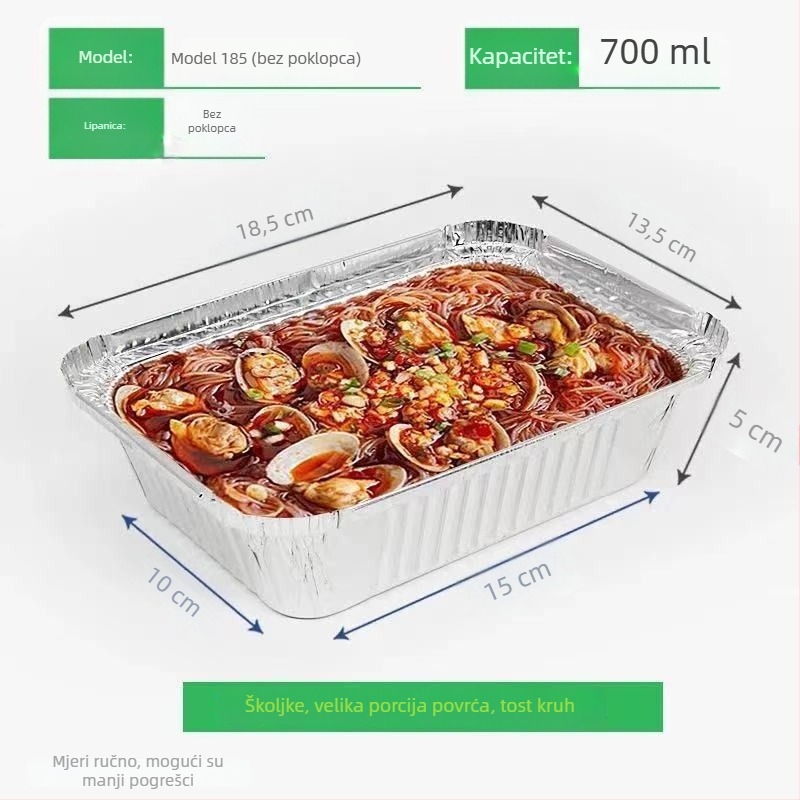 Jijia jednokratna kutija za hranu, kvadratnog ili kružnog oblika, više veličina i kapaciteta, rok trajanja 36 mjeseci