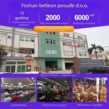 Melaminski hotelski set posuđa, četiri dijela, završni glazirani premaz, Belien marka, mogućnost tlačenja logotipa