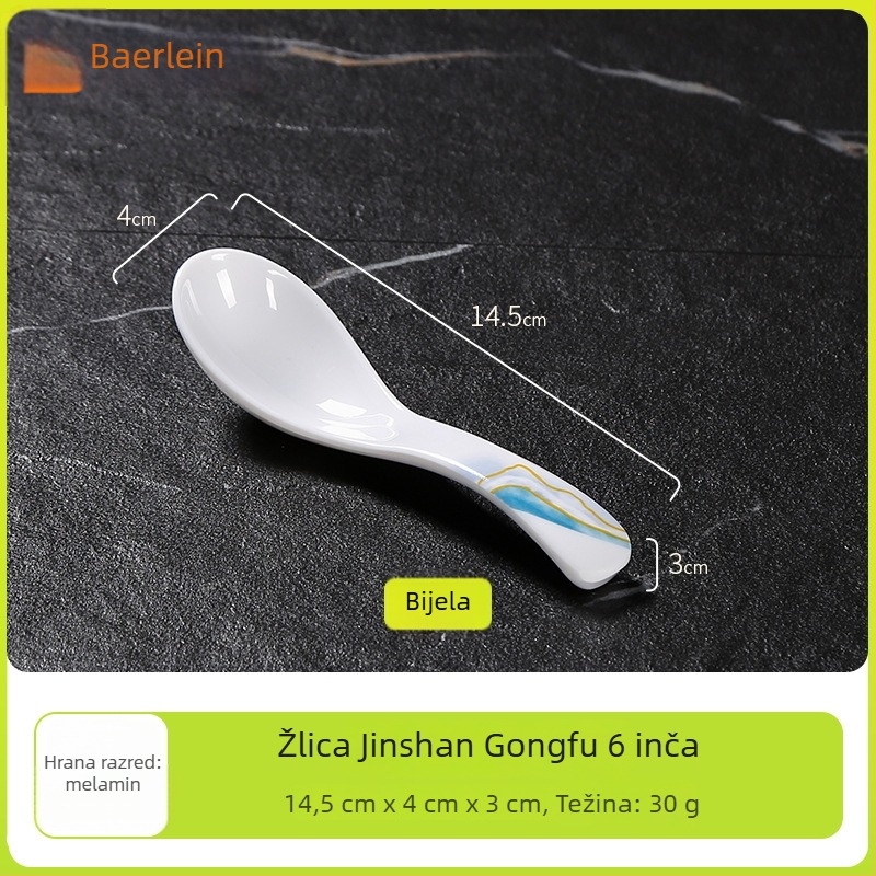 Melaminski hotelski set posuđa, četiri dijela, završni glazirani premaz, Belien marka, mogućnost tlačenja logotipa