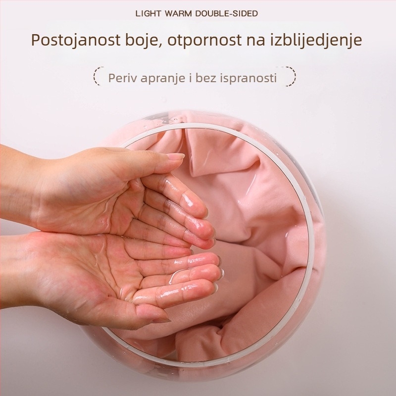 Djevojčice velur grijana jaknica s jastučićem za prsni dio i latexom oblikovanim čašicama – Poliester 80-90%