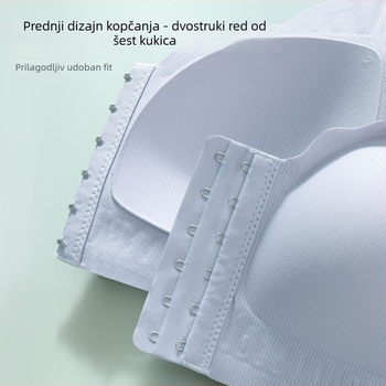 Plus-size grudnjak s prednjim kopčanjem, bezšiven, podiže i podržava, vizualno smanjuje veličinu dojki, prozračan
