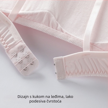 Pamukasti bežični grudnjak za tinejdžerice, košarica 3/4, tanak oblikovan košar, japanskog stila, udoban bandeau