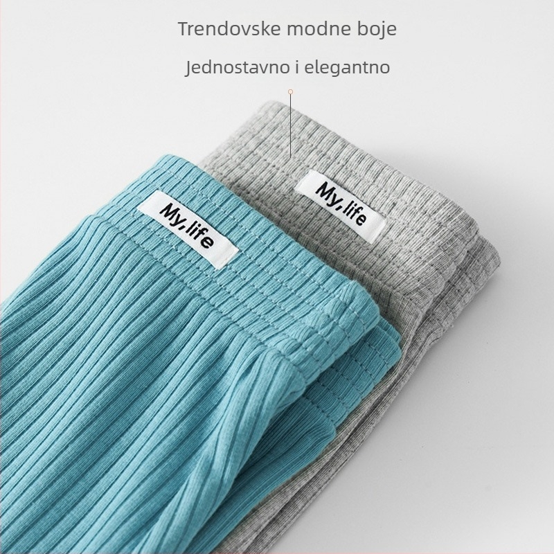 Muške pamučne bokserice, srednje visine struka, pletene, prozračne, jednobojne