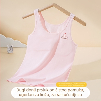 Djevojački tank top od pamuka za djevojčice u ranom razvoju