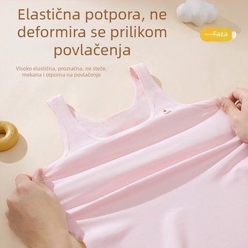 Djevojački tank top od pamuka za djevojčice u ranom razvoju
