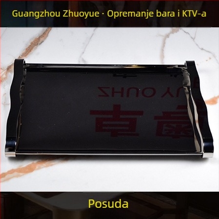 Set za hotelsku stolnu poslugu od nehrđajućeg čelika – polirani završetak, kineski stil; dodaci za bar/noćni klub: pladanj za voće, pepeljara, kanta za led