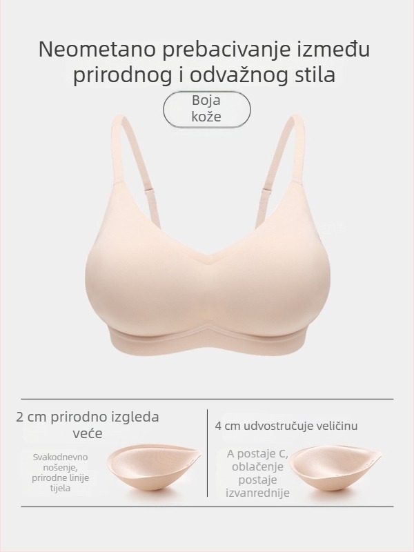 SL995 Push-Up bezšivna grudnjica za male grudi, 3/4 košarica, najlon-spandeks