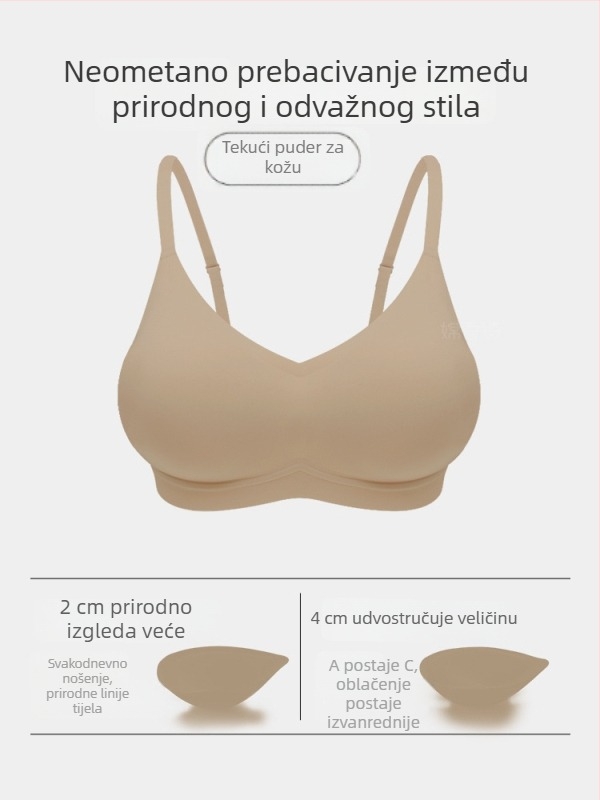 SL995 Push-Up bezšivna grudnjica za male grudi, 3/4 košarica, najlon-spandeks