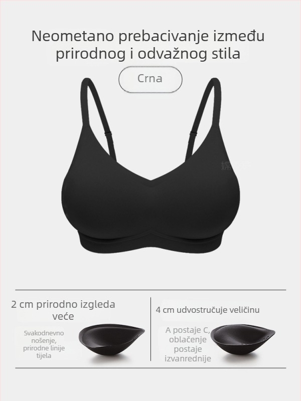 SL995 Push-Up bezšivna grudnjica za male grudi, 3/4 košarica, najlon-spandeks