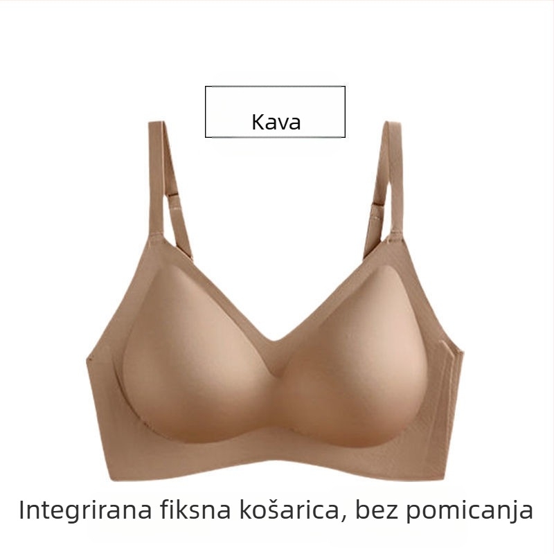 Lateks grudnjak bez čeličnih krugova, oblikuje, podiže gornji dio dojki, skuplja bočne dojke, plus veličina, tanak kroj