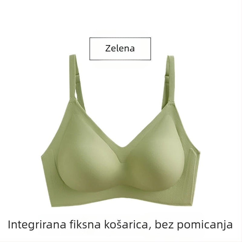Lateks grudnjak bez čeličnih krugova, oblikuje, podiže gornji dio dojki, skuplja bočne dojke, plus veličina, tanak kroj