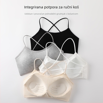 Ženski grudnjak od modalnog pamuka, bez leđa, u jednom komadu, sportsko donje rublje