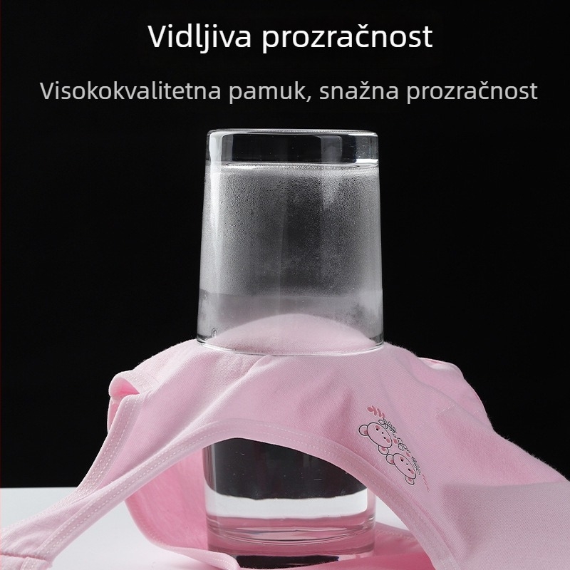 Dječja prozračna pamucna vesta za djevojčice s punim košaricama i tankim kalupom od spužve, fiksne naramenice
