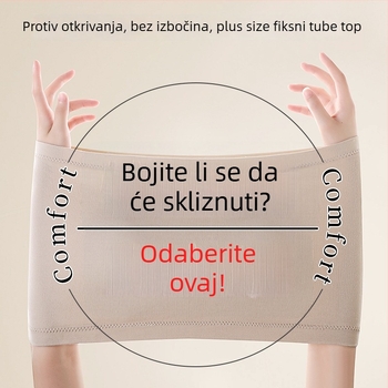 Plus veličine bez-rameni bandeau grudnjak, bezšivan, nježan prema koži, lagan, lijep leđa.
