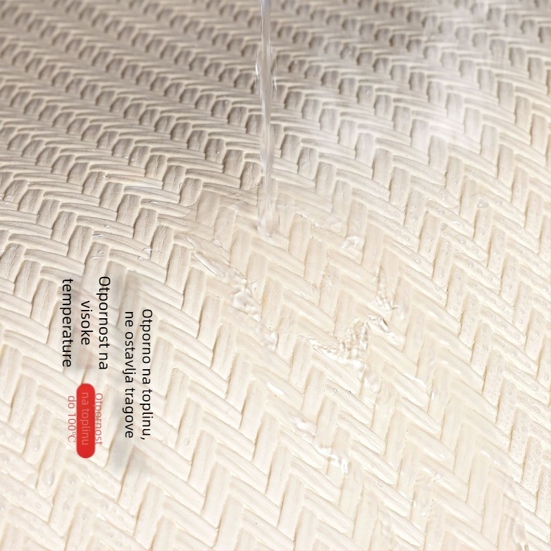 PVC podloška za stol s vintage dijagonalnim uzorkom, nordijski stil, pletena protuklizna