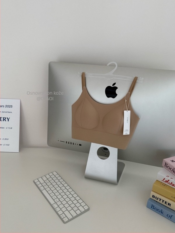 Ženski 3D grudnjak s mekom potporom za lijepu leđa, tanke šalice, bustier-top s remenčićima