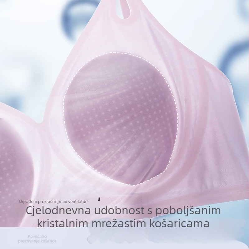 Ženski bešavni grudnjak za oblikovanje tijela, skupljanje bočnih dojki, tanki kalup, 5/8 kupa, fiksne dvostruke naramenice