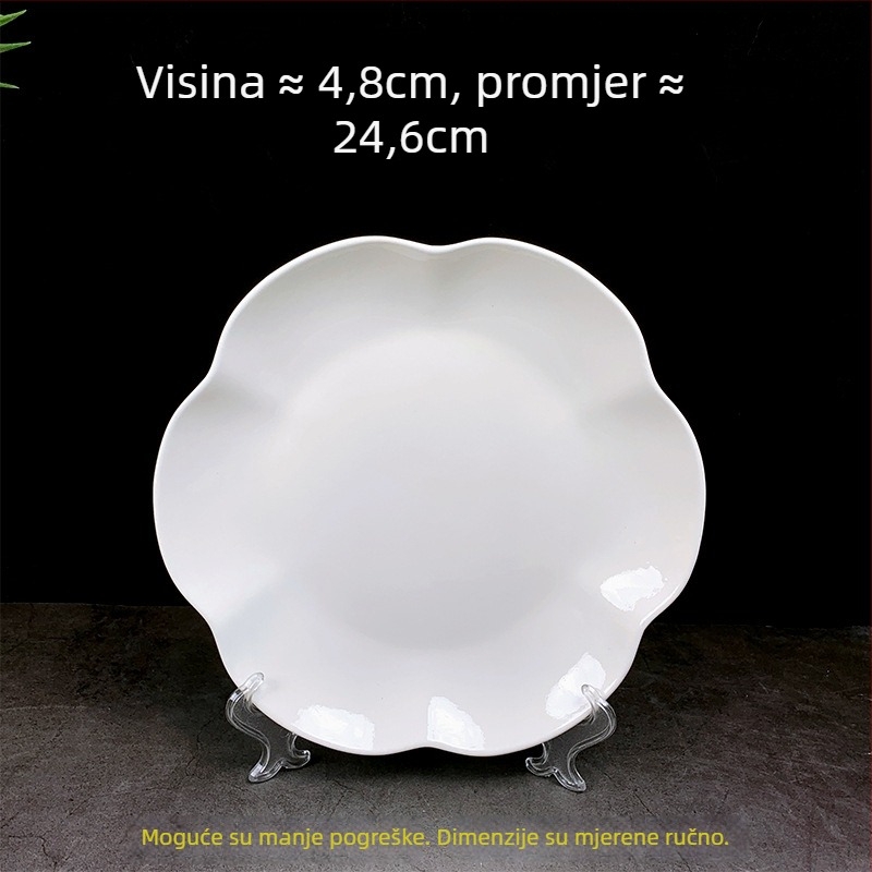 Keramički tanjur za hladna jela, nepravilnog oblika, duboki tanjur, modern minimalistički stil