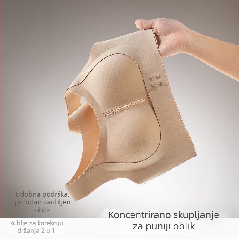 Sutien za oblikovanje s križnimi leđima i prednjim zatvaračem, Push-Up, prozračan