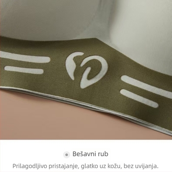 Ženski grudnjak bez žice, s efektom podizanja, u stilu veste, 3/4 košarica, bočna podrška