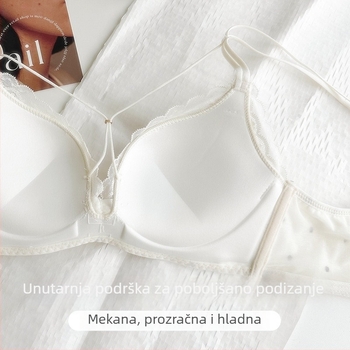 Push-Up bežični set grudnjaka s točkicama, 3/4 cup, glavni materijal najlon; podstava spandex 30–50%; bez žice; stražnje dvostruko kopčanje; prozračan