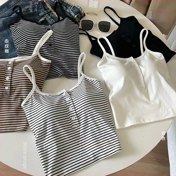 Pamučni top s tankim naramenicama, okrugli izrez, 90–95% pamuka, 181–200 g/m2, za sve sezone